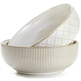Getstar large serving bowls with woodland embossed pattern for stylish entertaining.