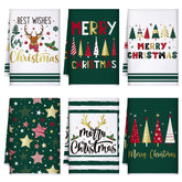 Geyoga Santa pattern towel for festive kitchen decor and quick drying