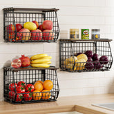 GGIU wire fruit basket hanging on wall for kitchen storage and easy access