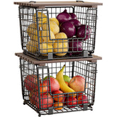 GGIU Wire Storage Basket on countertop for easy access to fresh produce.