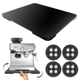 GIASSVIO 360° bamboo appliance slider under cabinet supporting a Breville espresso machine for easy access