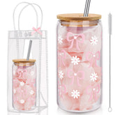 Giesiery Coquette Bow Cup with clear gift bag, ideal for gifting.