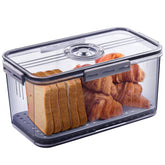 Gifhomfix bread box with lid closed showing airtight seal for freshness.