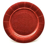 Gift Boutique 13-inch red round charger plate, adds elegant table flair for formal dining.