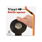 Gift Republic vinyl record-shaped bottle opener full view showing retro bar charm