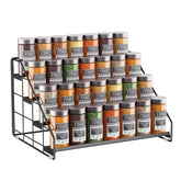 GIGIFTREE 4-tier spice rack display keeps bottles organized and easy to reach.