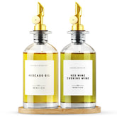 GIXSEGIE olive oil dispenser bottle with brass pourer for precise pouring
