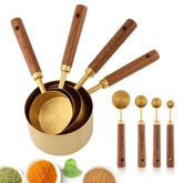 Giyochie gold measuring cups set with precise measurements for consistent baking results
