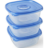 Glad family-size 104oz container with lids locked for airtight freshness.