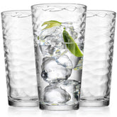 Glaver's highball glasses with wave ribbed crest for elegant entertaining