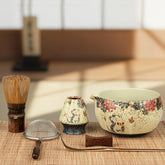 GleeNflux matcha bowl with cat motif enhances your tea ritual