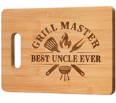 Gleevera Best Uncle Ever engraved cutting board for a heartfelt kitchen keepsake.