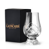 GLENCAIRN Cut glass whiskey glass in gift carton, crisp clarity for nosing and tasting.