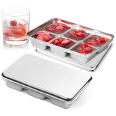 Glendaveny ice cube tray with lid creates large, slow-melting cubes for cocktails.
