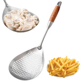 Glendaveny skimmer slotted spoon with large basket for quick draining during frying