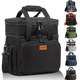 GLENKEY expandable insulated lunch box top compartment for extra capacity during meals