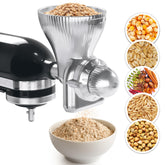 GLINK all-metal grain mill attachment for KitchenAid, durable and efficient flour grinding.