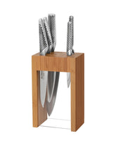 Global Osaka knife block set on a kitchen counter for easy access