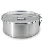 GLOBE ROCKET flan mold with lid exterior view, durable aluminum for even baking