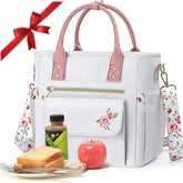 GLORIEROO Deluxe lunch box with front pocket for snacks and a compact device for work
