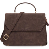 GLORIEROO lunch bag front view highlights vegan leather for a professional look
