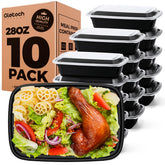 Glotoch Express 28oz container lids closeup showing secure seal for leak-free freshness.