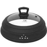 GLOU-GLOU GOOSE GGG microwave splatter cover front view, prevents mess while heating meals.