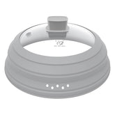 GLOU-GLOU GOOSE GGG splatter cover with anti-scalding silicone handle for safe handling.