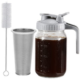 Glyntrof cold brew pitcher with pour spout ready for smooth serving