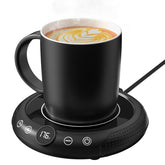 GNIYUIX coffee mug warmer on a desk keeps beverages warm longer for busy days