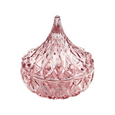Godinger Blush Glass Hershey Kiss candy dish, playful centerpiece for desserts.