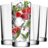 Godinger highball glass in Italian-made design, ideal for cocktails and tall drinks.