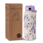 Goetland bottle with flowers design, stylish hydration for daily routines.