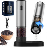 Gofuch electric grinder with clean base rotation to reduce mess at the table.