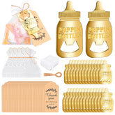GOLDGE baby shower bottle opener favors front view showing durable, compact metal design.