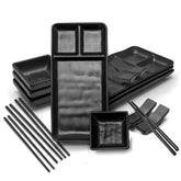 Goliber sushi serving set on the table, perfect for sharing meals with friends.
