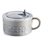 Gomakren soup mug 39oz with handle for easy serving and reheating.