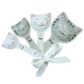 Goodscious cat measuring spoons set with ribbon design for precise baking portions