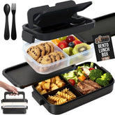 GORILLA GRIP Bento 5-compartment lunch box with leakproof lid for daily meals