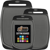 GORILLA GRIP three-piece cutting board set with ultra-durable design for busy kitchens.
