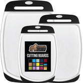 GORILLA GRIP three-piece BPA-free cutting boards provide durable prep surfaces for busy kitchens.