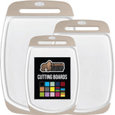 Gorilla Grip BPA-Free reversible set 3 almond – large prep surface for versatile meals