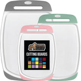 GORILLA GRIP BPA-Free reversible cutting boards set of 3 for versatile meal prep.