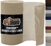 GORILLA GRIP powerGRIP drawer liner beige keeps items secure on 12x20 surfaces