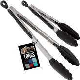GORILLA GRIP 7-inch stainless steel tongs with silicone tip for nonstick pans