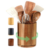 Gorsent 360-degree rotating utensil holder seen from top view for easy reach