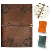 GoShambar blank recipe book with leather cover, durable for kitchen notes