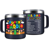 Gossby Daddio travel mug with a sturdy handle for on-the-go hot coffee.