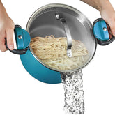 Gotham Steel 5 qt stock pot with strainer lid for quick draining