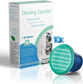 Gourmesso cleaning pod packaging close-up for mess-free maintenance.